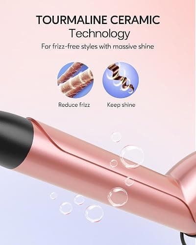 Wavytalk 5 in 1 Curling Iron,Curling Iron Set with Heated Round Brush and 4 Interchangeable Ceramic Curling Wand(0.5”-1.25"), Instant Heat Up,Dual Voltage Hair Curler thumbnail 4