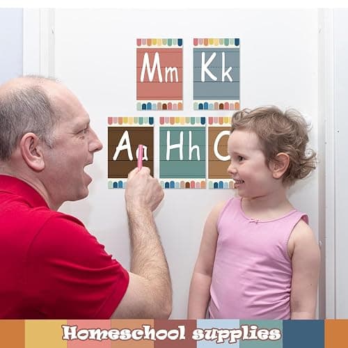 Adduster Bulletin Board Letters - ABC Alphabet Poster Classroom Decor Set Preschool English Poster Kindergarten/Primary School Classroom Wall Decor Daycare/Homeschool Supplies 10inx5.5in thumbnail 7