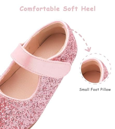 Nedaan Toddler Flower Girl Dress Shoes Mary Janes Flat thumbnail 4