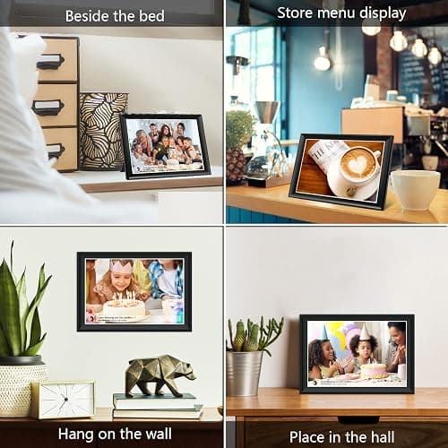 64GB FRAMEO 10.5 Inch Smart WiFi Digital Photo Frame 1920x1280 FHD IPS LCD Touch Screen, Auto-Rotate, 64GB Storage, Support SD Card & USB Drive, Share Moments Instantly via Frameo App from Anywhere thumbnail 9