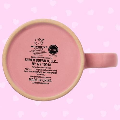 Silver Buffalo Sanrio Hello Kitty Halloween Frankenstein Wax Resist Ceramic Pottery Mug, 17 Ounces thumbnail 7