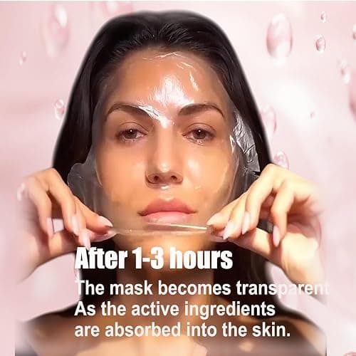 YZ&YL Collagen Face Mask, Bio Collagen Real Deep Mask Overnight for Glass Skin Glow, Elasticity, Lifting and Firming, Reduce Wrinkles, Pore Minimizing, After Sun Care, Travel Essentials, 34g x 5pcs thumbnail 4