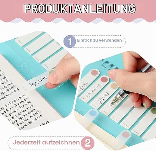 CICILIAYA 600 Stücke Datei Index Tabs Repositionierbare Tabs Klebrig Beschreibbare Flaggen zum Beschriften und Organisieren von Dokumenten, Papieren, Einreichung, Buch, Ordner Sticky Notes (Color-A) thumbnail 4