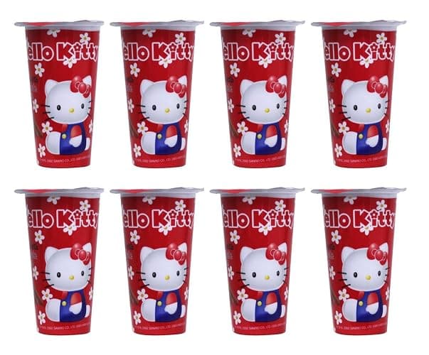 Hello Kitty Snacks Biscuits Cookies in Strawberry or Chocolate Dip flavor! Great Snacks are on the go for adults, children, party favors, birthday gifts, and school. By Paradise Beach Pack of 8 (Chocolate) - Image 1
