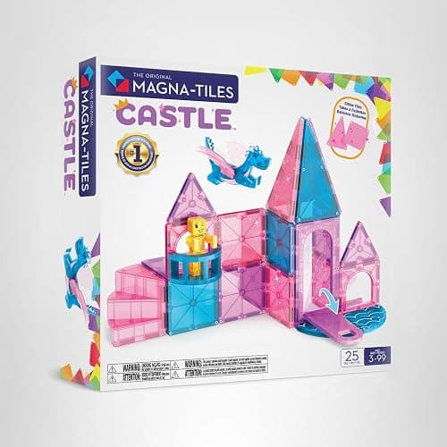 MAGNA-TILES Castle 25-Piece Magnetic Construction Set, The Original Magnetic Building Brand thumbnail 8