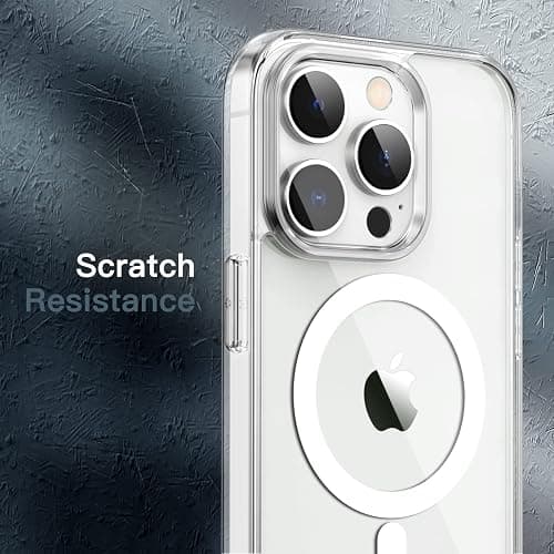 JETech Magnetic Case for iPhone 13 Pro, Clear | Compatible with MagSafe, Shockproof Phone Bumper Cover, Scratch Resistant, Clear Back thumbnail 7