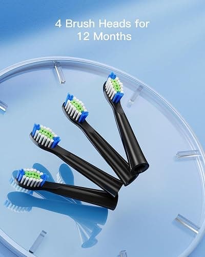 Bitvae D2 Electric Toothbrush Replacement Heads, Sonic Toothbrush Heads Refills, 4 Pack thumbnail 5