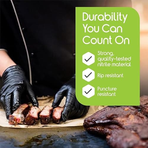 Inspire Black Nitrile Disposable Gloves | 4.5 Nitrile Disposable Safety Medical Cooking Cleaning Gloves thumbnail 3