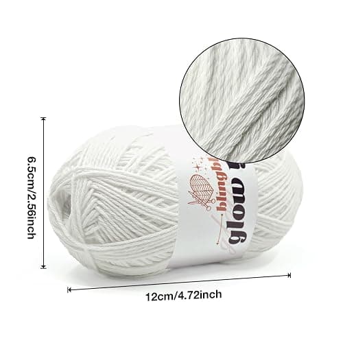 BulingBuling Glow in The Dark Yarn - 100g/3.5oz DK #3 Light Weight, Beginner-Friendly Crochet & Knitting Supplies (Black, 1 Pack) thumbnail 3