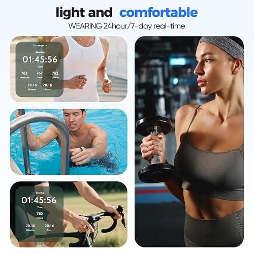 BIEMHA Smart Ring for Women & Men, Health Tracker with Sleep，Exercise Monitoring, iOS&Android Compatible, IP68 Waterproof, No Subscription, 5-Day Battery (Rose Gold, 9) thumbnail 6