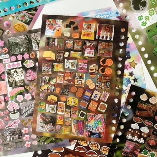 750PCS Japanese Stickers for Journaling Supplies,30 Sheets Vintage Kawaii Desserts Japanese Sticker Book for Scrapbooking,Junk Journal Supplies, DIY Crafts (Landscape) thumbnail 7