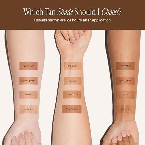 Loving Tan Platinum 2HR Express Self Tanning Mousse, Darkest Shade Yet -Streak Free, Professional Quality Sunless Tanner -5+ Applications per Bottle, Naturally Derived DHA, 4 Fl Oz -Packaging May Vary thumbnail 7