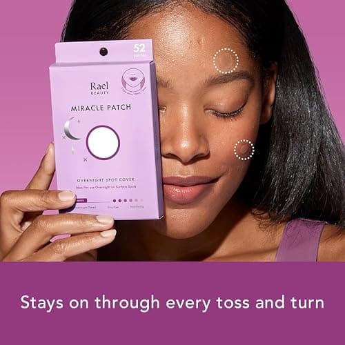 Rael Pimple Patches - Miracle Overnight Spot Cover, Thicker & Extra Adhesion, Hydrocolloid Acne Treatment for Face, Zits & Blemishes, Korean Skin Care, Vegan & Cruelty-Free, 3 Sizes (104 Count) - 104 Count (Pack of 1) thumbnail 5