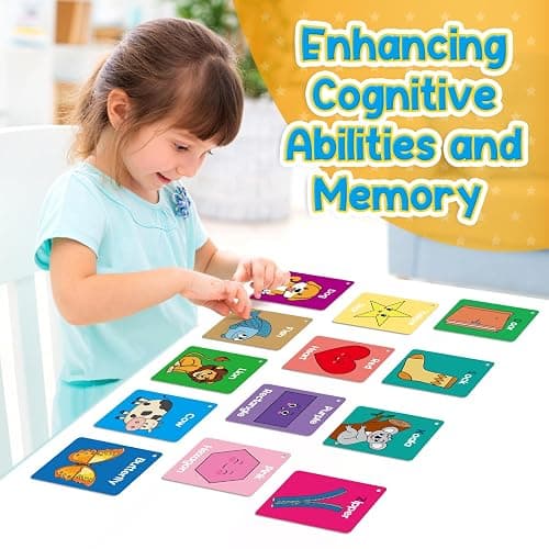Torlam Toddler Flash Cards Baby Cognitive Flashcards for Kids, Learning Alphabet, Numbers, Shapes & Colors, Animals, First Words, Body Parts, Foods, Preschool Kindergarten Activities Educational Toys thumbnail 4