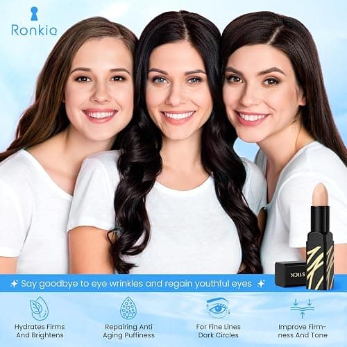 RONKIE Caffeine Eye Cream for Dark Circles: Caffeine Eye Stick - Smooth Fine Lines and Hydrate Eye Area thumbnail 7