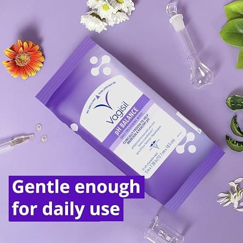 Vagisil pH Balance Daily Freshening Wipes for Feminine Hygiene in Resealable Pouch, Gynecologist Tested & Hypoallergenic, 20 Wipes (Pack of 1) thumbnail 4