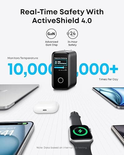 Anker Laptop Charger, 140W MAX USB C Charger, 4-Port Multi-Device Fast Charging, Advanced GaN Power Adapter, Intuitive Touch Controls, for MacBook, iPhone 17/16 Series, Samsung Galaxy, Pixel, and More thumbnail 6