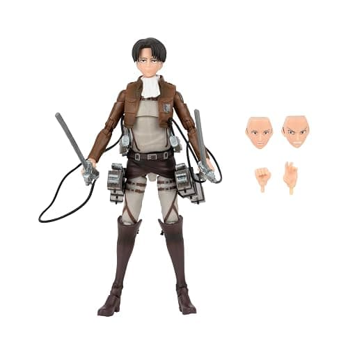 Total Anime Levi - 6.5-Inch Figure with Swappable Faceplates, Alternate Hands, and Weapon thumbnail 3