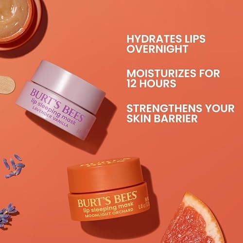 Burt’s Bees Lavender Vanilla Lip Sleeping Mask, With Hyaluronic Acid and Squalane Moisturizer To Instantly Hydrate Lips, Overnight Mask and Treatment, 0.45 oz. thumbnail 2