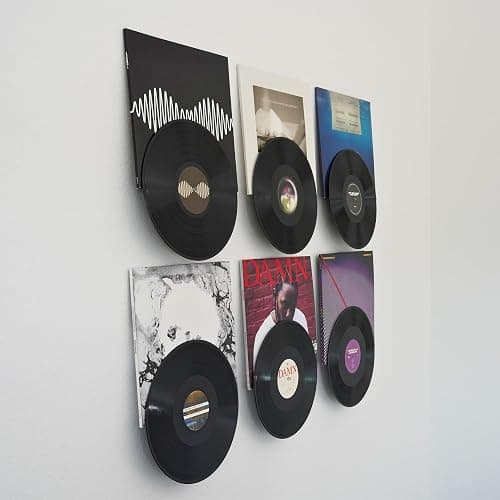 Modern JP Adhesive Vinyl Wall Mount (8-Pack) – Dual Display Album and Disc, Strong Hold Record Holder Wall, Record-Safe Easy Installation, Album Wall Mount for 1LP and 2LP – Black thumbnail 4
