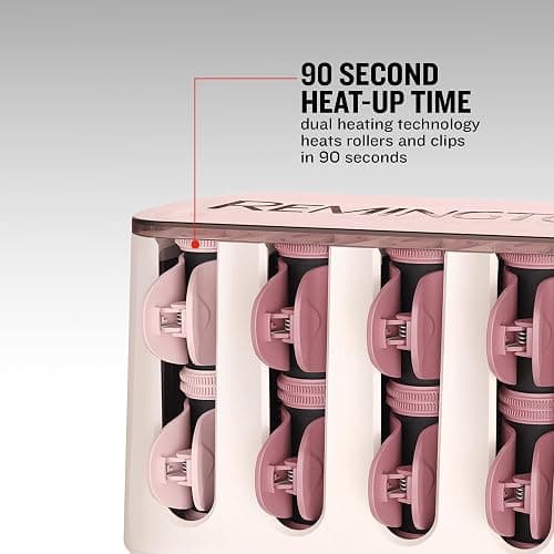 Remington PROluxe Heated Hair Rollers (OPTIheat Technology, 90 Second Heat Up, Sets Curls in 5 Minutes, 20 Velvet Flocked Rollers - 8 Medium 25mm and 12 Large 32mm) H9100 thumbnail 5