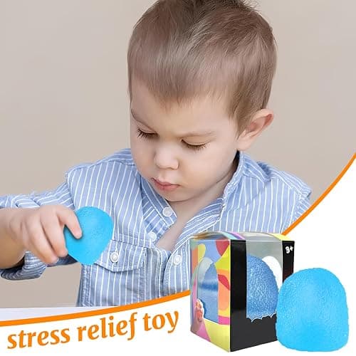Gumdrop Squishy Toys, Super Solid Strees Ball Sensory Fidget Toys for Anxiety Relief, Squeeze&Relax Slow Rising Gum Drop Squishy Desk Toys, Teens & Adults Gifts Party Favors(A-Blue) thumbnail 6