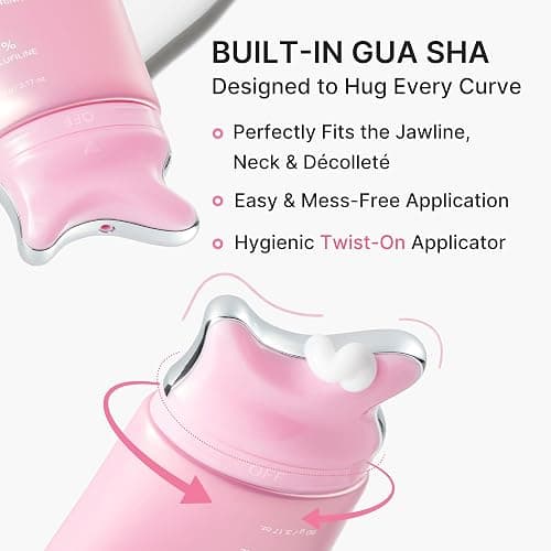 medicube PDRN Collagen Gua Sha Neck Wrinkle Cream - Firming, Contour Care | Built-In Gua Sha Massager with Volufiline 5% - For the Look of Fine Lines, Jawline, Neck, Décolleté, Korean Skincare, 3.17 oz thumbnail 6