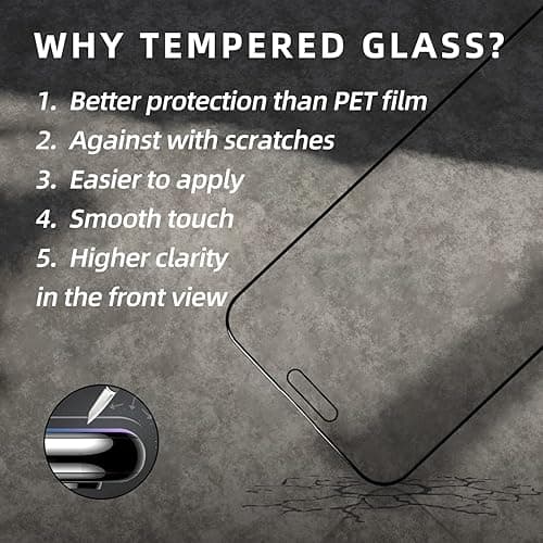 EGKimBa Privacy Screen Protector Compatible with iPhone 14 Pro Max, iPhone 16 Plus, 15 Plus, 6.7 inch Gradient Colorful Electroplated Anti-Spy Anti-Blue Light Tempered Glass - iPhone 14 Pro Max, 15 Plus, 16 Plus thumbnail 8