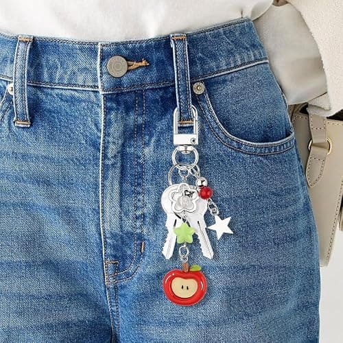DAMOWANG 2pcs Fruit Key Chains Women Cute Keychains Stylish Key Chain Phone Charm Bag Charms Womens Keychain Accessories thumbnail 7