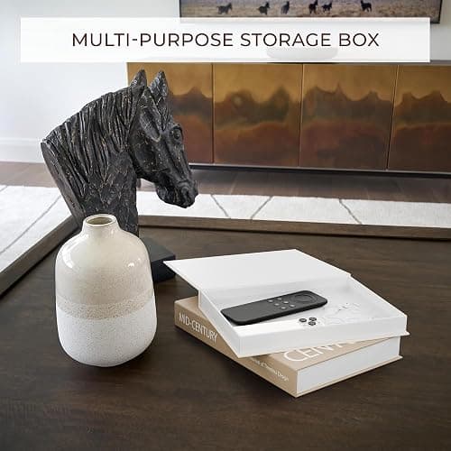 Aesthetic Decorative Books Set of 2 - Stylish Boxes for Coffee Table Decor | Beautiful Modern Home Decoration for Your Bookshelf or Mantel Decor - Fake/Faux Books as Photo Storage and Keepsake Box thumbnail 4