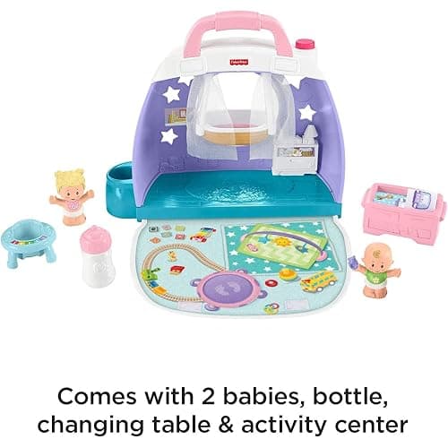 Fisher-Price Little People Toddler Toy Cuddle & Play Nursery Playset with Figures for Preschool Pretend Play Kids Ages 18+ Months thumbnail 3