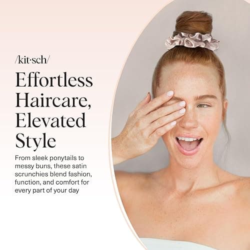 Kitsch Leopard Prints Satin Scrunchies for Women - No Crease Hair Ties for Girls, Scrunchies For All Hair Types and Textures, Perfect for Day or Night | Ideal Gifts for Women - 5 Pcs thumbnail 7