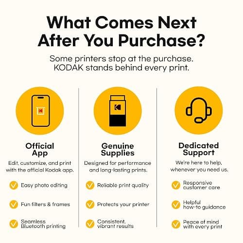 KODAK Dock Plus 4x6 Photo Printer, Smartphone Docking, 4PASS, 50 Sheets | Bluetooth, iPhone & Android Smartphone Compatible, Charge While Printing, Water, Fingerprint and Fade Resistant thumbnail 6