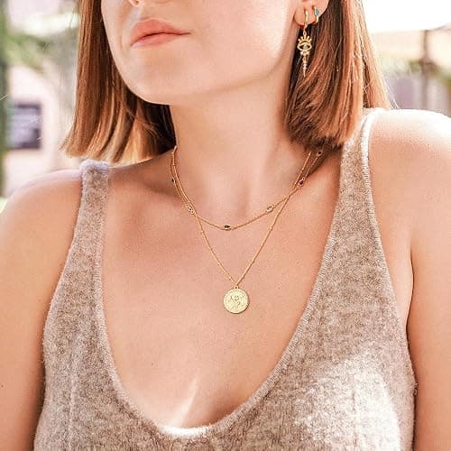 GDCOIN Dainty Chain Choker Necklace 18K Gold Plated Colorfull Link Chokers for Women Multicolor Necklaces Jewelry thumbnail 4