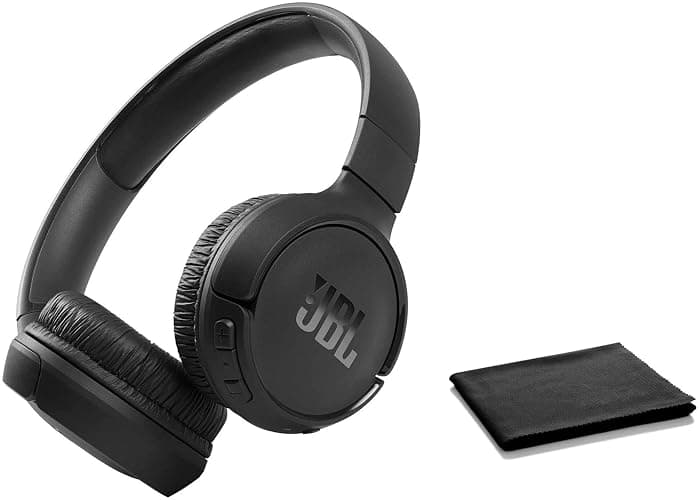 JBL Tune 510BT: Wireless Bluetooth On-Ear Headphones with Purebass Sound - with Cleaning Cloth - Black - Image 1