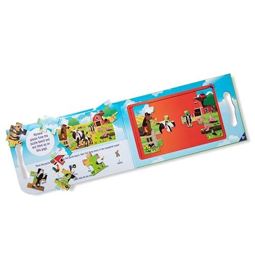 Melissa & Doug Take-Along Magnetic Jigsaw Puzzle Set – On the Farm (2 x 15 Piece) Travel Activity Toy for Preschoolers and Kids Ages 3+ - FSC Certified thumbnail 3