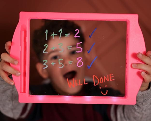 Mavin's Magic - Glow Art - LED Drawing Board for Children - Pink Light Up Drawing Pad, with Glow in The Dark Colouring Pens - Battery Powered Drawing Tablet - Light Up Tracing Pad Suitable for 5+ thumbnail 4