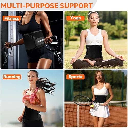 woowruier Waist Trainer for Women & Men, Sweat Band for Stomach Weight Loss, Sweat Belt for Women Lower Belly Fat thumbnail 6