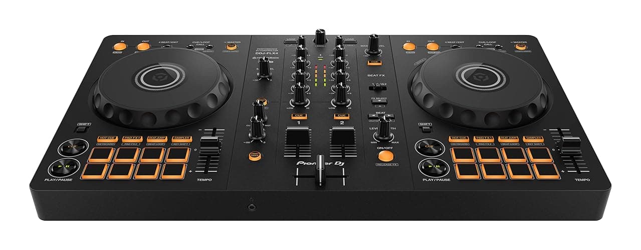 Pioneer DJ DDJ-FLX4 2-deck Rekordbox and Serato DJ Controller - Graphite thumbnail 2