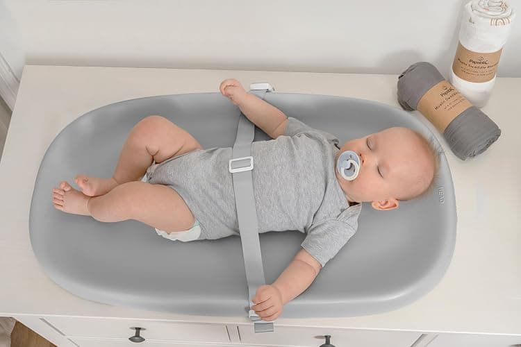 Papablic Wipeable Baby Changing Pad with Removable Safety Strap, Easy to Clean & Non-Slip Waterproof, Changing Pad for Dresser,Bed thumbnail 6