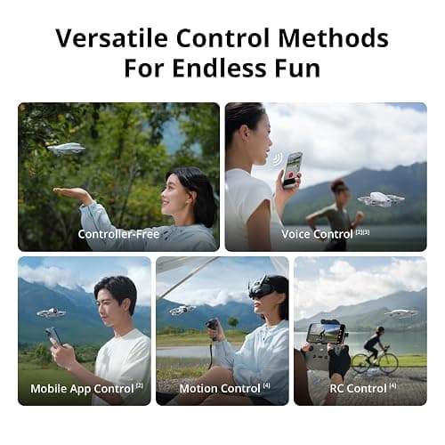DJI Neo, Mini Drone with 4K UHD Camera for Adults, 135g Self Flying Drone that Follows You, Palm Takeoff, Subject Tracking, QuickShots, Stabilized Video, Built-In Propeller Guard (Controller-Free) thumbnail 5