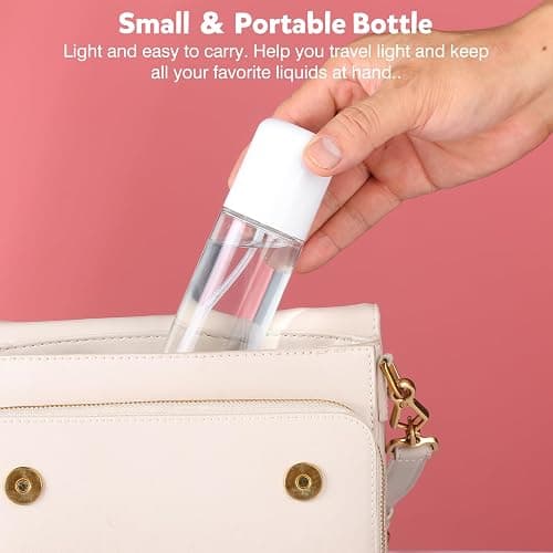 Bynccea Travel Spray Bottle 3.4oz/100ml Plastic Mini Bottle Set - Fine Mist Mini Empty Spray Bottles - Refillable Small Spray Bottles for Cleaning Solutions, Liquid Cosmetics thumbnail 6