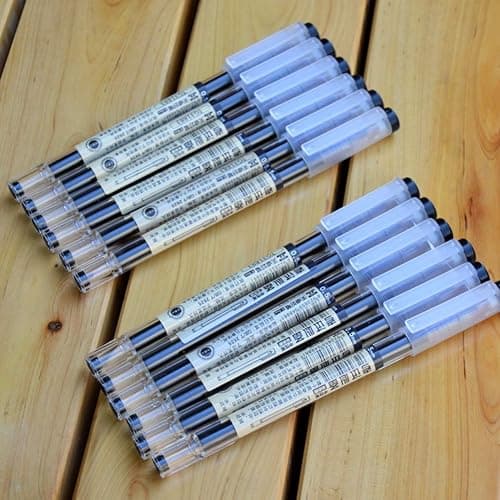 sencoo 12 pack Black Gel Ink Pen Extra Fine Point Pens Ballpoint pen 0.35mm Black Office School Stationery Students Pens thumbnail 4