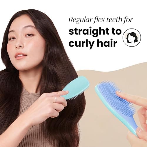 Tangle Teezer Ultimate Detangler Hairbrush for Wet & Dry Hair, Eliminates Knots & Reduces Breakage for All Hair Types, Denim Blues - Denim Blues thumbnail 3