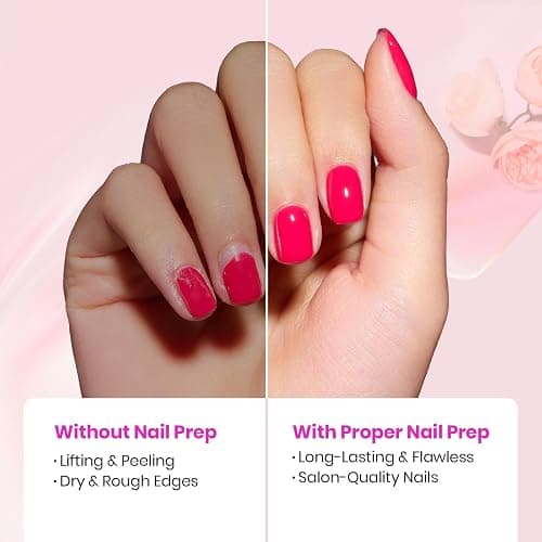 Beetles Nail Prep Kit Nail Dehydrator and Primer Cuticle Oil Cuticle Remover 4PCS 7.5ML Nails Care Tool Kit with Cuticles Pusher Nails Files Clippers Dust Brush 6PCS Manicure Tools for Gel Polish thumbnail 6