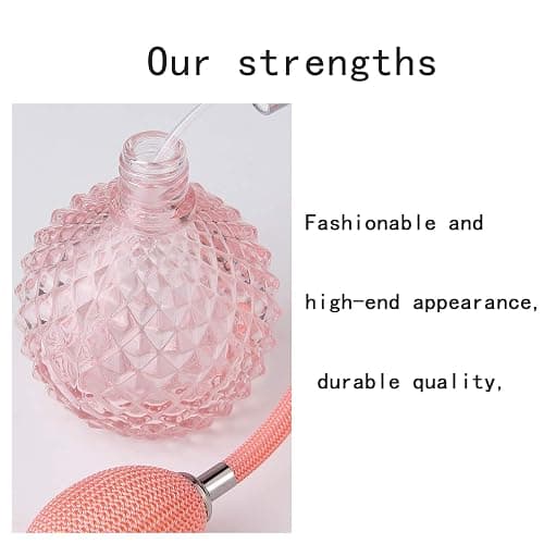 Lamoutor Vintage Perfume Spray Bottle 100ml Pink Vintage Refillable Perfume Bottle with Long Tassel thumbnail 2
