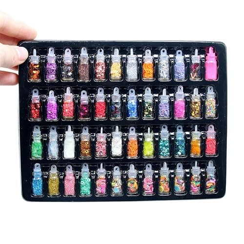 Slime Kits, 48 Colors DIY Slime Accessories Sequins/Glitter Filling Slime Plush Toys Slime DIY Kit Gift Box Filled Glass Bottle DIY Doll Stuffed Crafts Decoration thumbnail 5