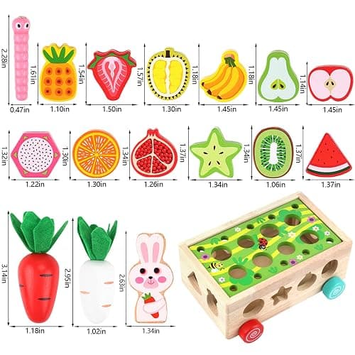 Toddlers Montessori Wooden Educational Toys for Baby Boys Girls Age 1 2 3 Year Old, Shape Sorting Toys 1st One First Birthday Girl Gifts for Kids 1-3, Wood Preschool Learning Fine Motor Skills Game thumbnail 5