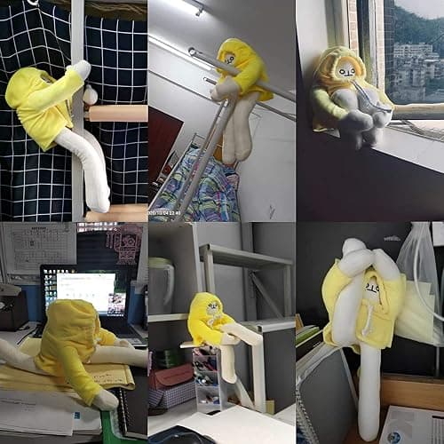 sunfedmiss Plush Banana Man Toy, 16inch Weird Banana Man Doll with Magnet, Funny Poseable Decompression Toy Stuffed Animals Doll Gifts for Boys Girls Birthday Party Christmas(Yellow) thumbnail 7
