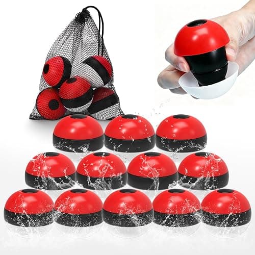 Reusable Water Balloons 12 Pcs, Refillable Self-Sealing Water Bombs, Quick Fill Silicone Water Balls for Kids, Non-Magnetic Splash Toys for Outdoor Summer Fun, Pool Beach Backyard Water Park Games - Image 1